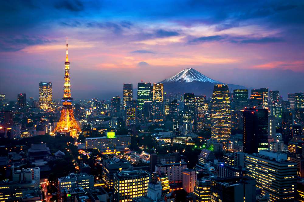 aerial view tokyo cityscape with fuji mountain japan 1000
